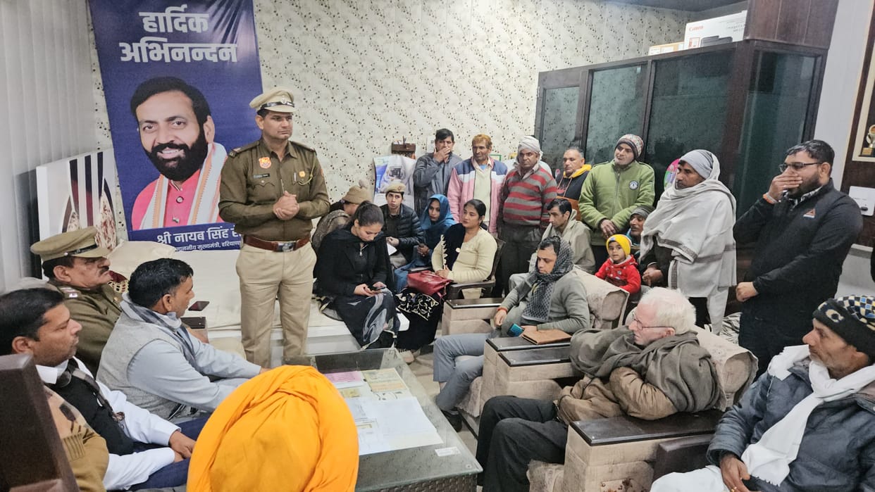 The police de-addiction team went door-to-door in three villages to raise awareness against drug abuse.