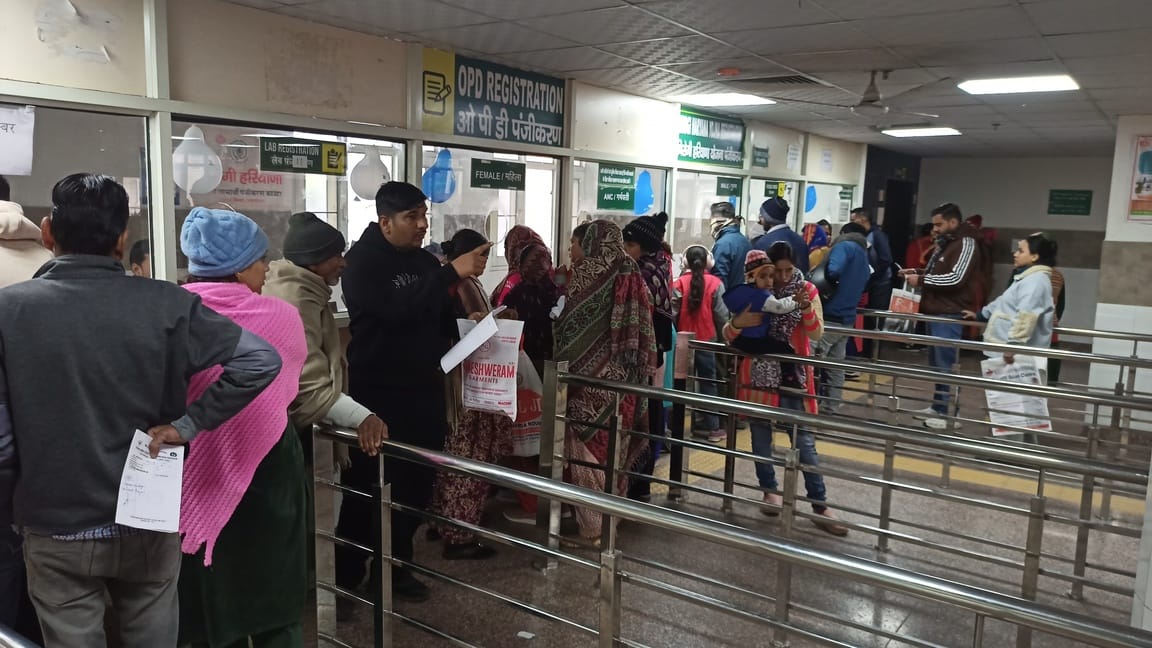 The number of patients in the OPD has decreased due to the increase in cold weather