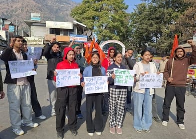 ABVP protests in Dharamshala over death of college student