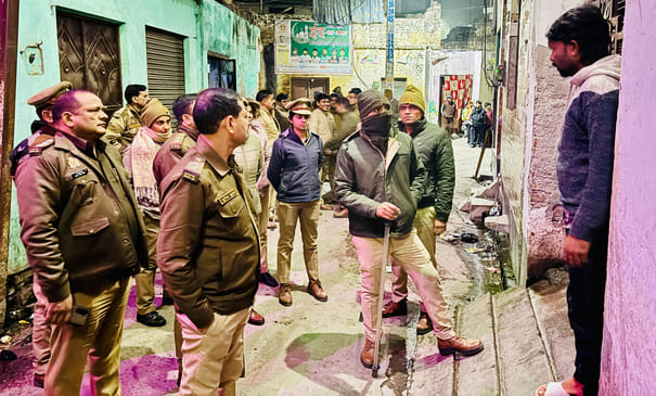 There was a stir due to the rapid raids from house to house in search of the accused of cow slaughter.