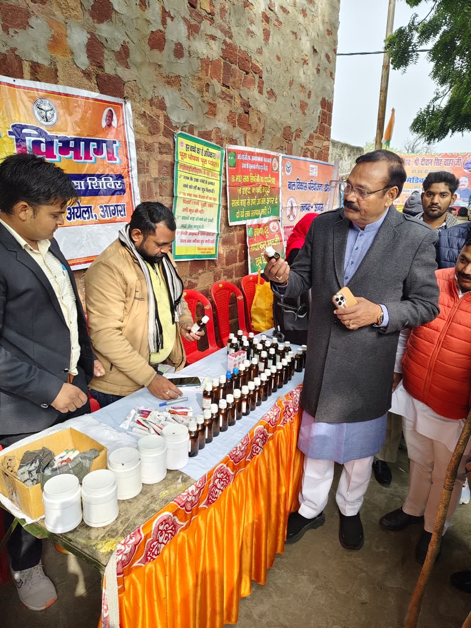 Treatment was provided at the camp, applications were made for housing and pension.
