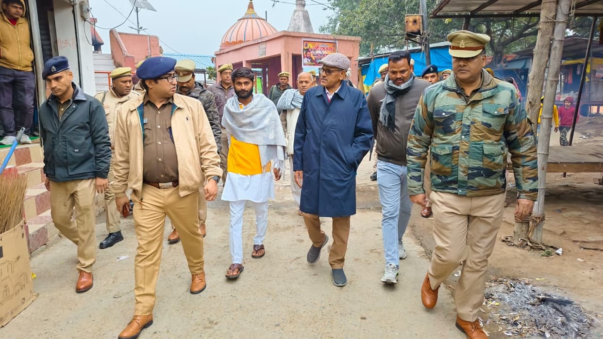 The ADG Zone reviewed the security arrangements at Tameshwarnath Temple.