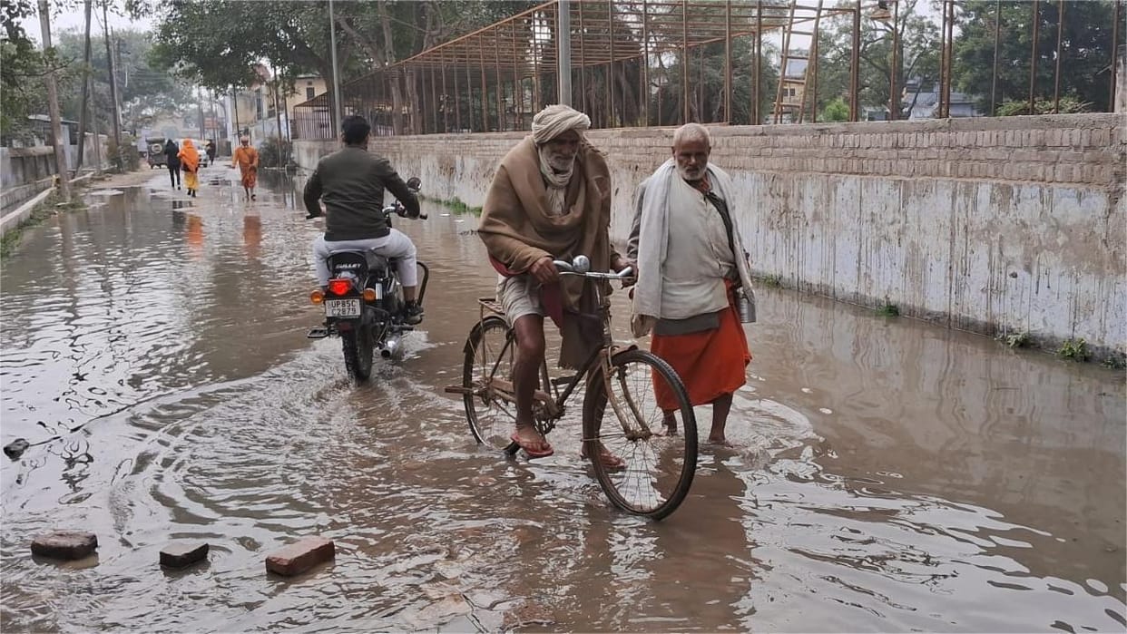 Waterlogging at Tatiya area due to lack of rain