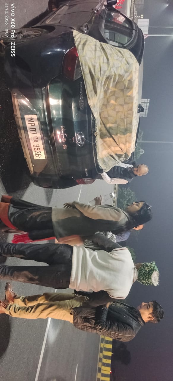 A female tourist was molested after her car window was broken.