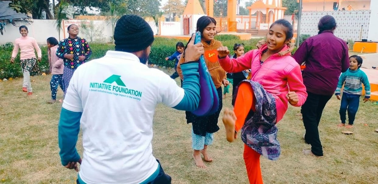 Self-defense techniques taught to girl students