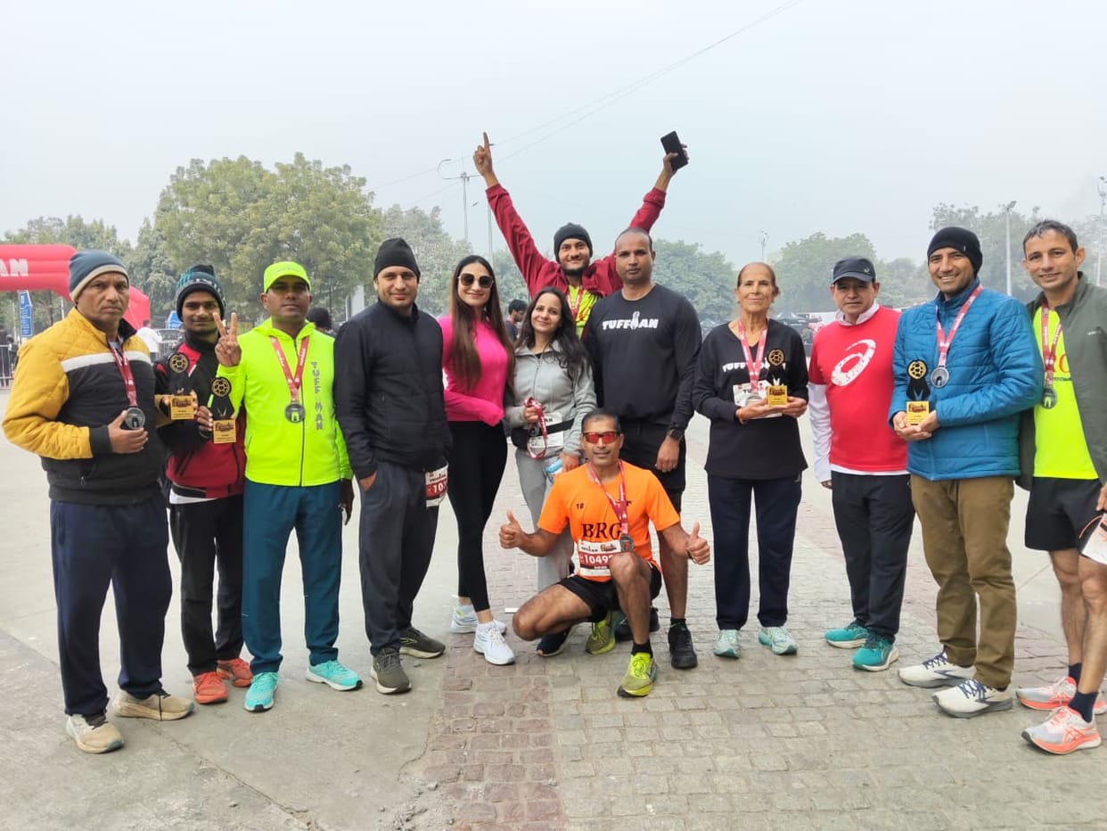 Seva Ram secured first place in the Toughman 10 km run.