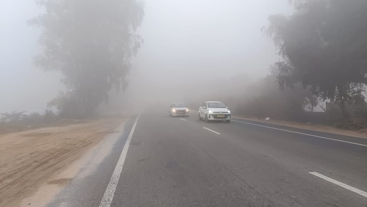 Fog slowed down vehicles, delaying buses and trains by 10 minutes to 1.5 hours.