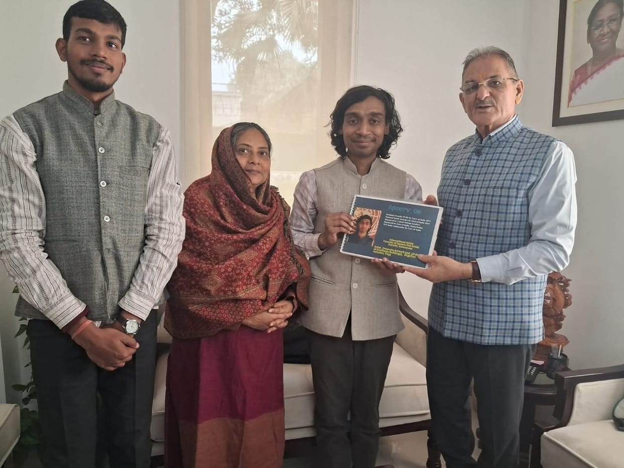 Leh, National Awardee, Apurav OM, Meet LG Kavinder Gupta, Delhi