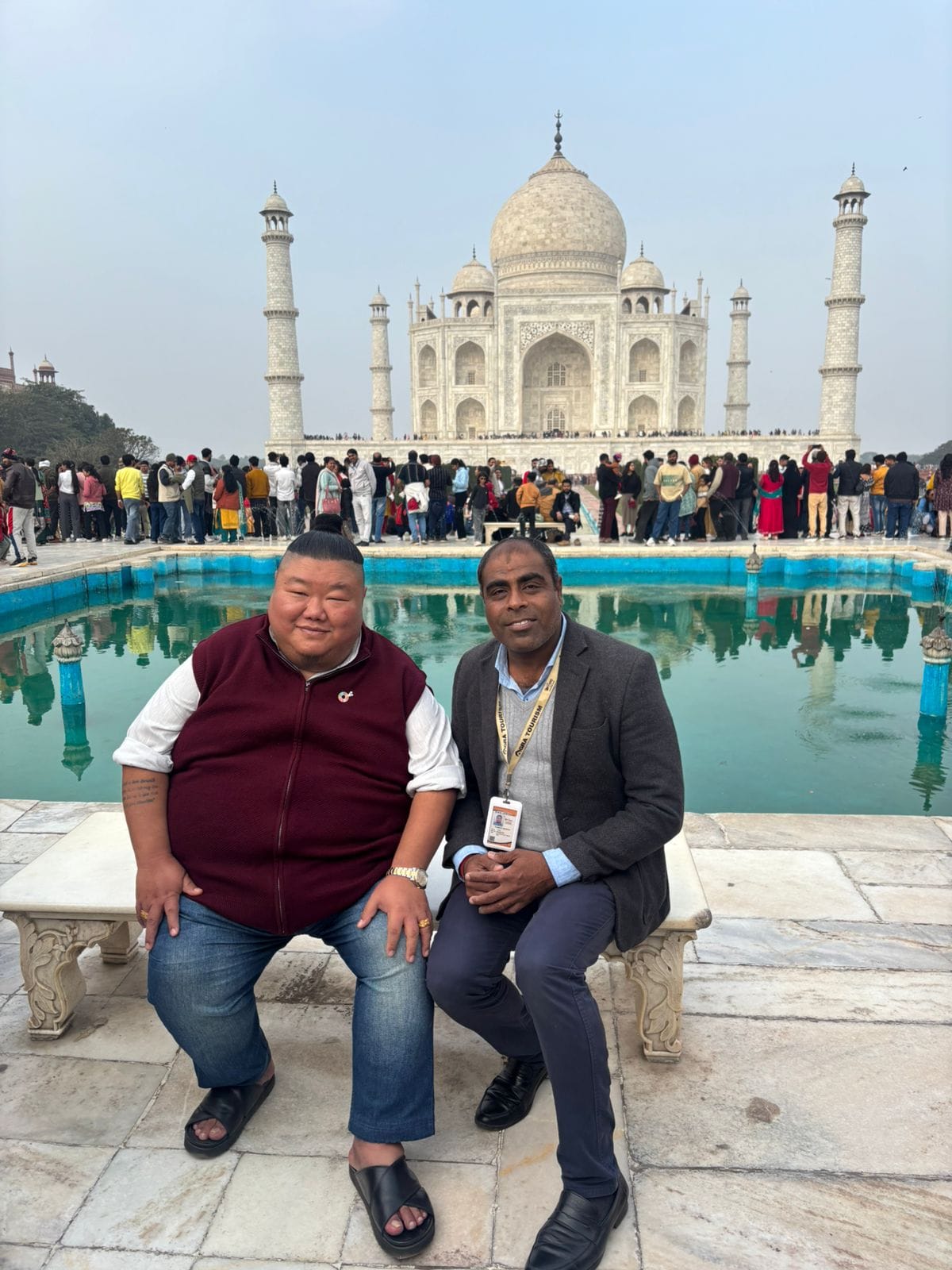 Nagaland minister Temjen Imna Along visited the Taj Mahal.