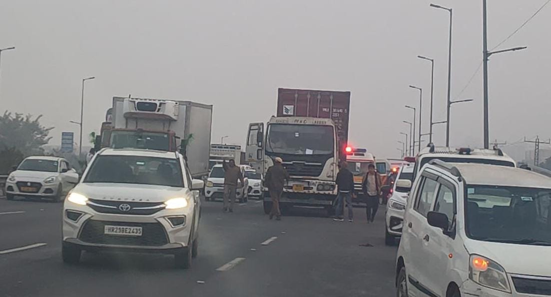 Three friends from Delhi die after their scooter collides with a trailer on NH-44
