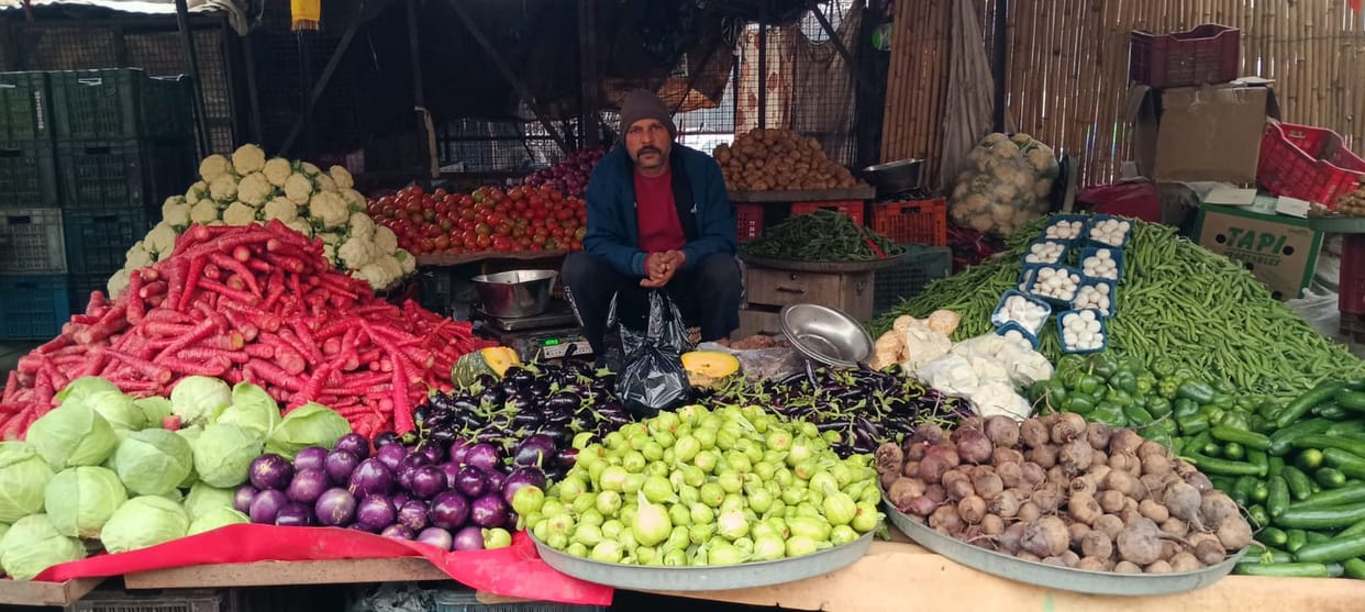 The prices fell due to the supply of local vegetables.