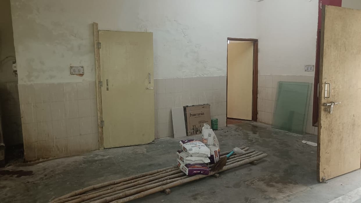 The condition of the toilets where the top officials of the district sit has become hellish