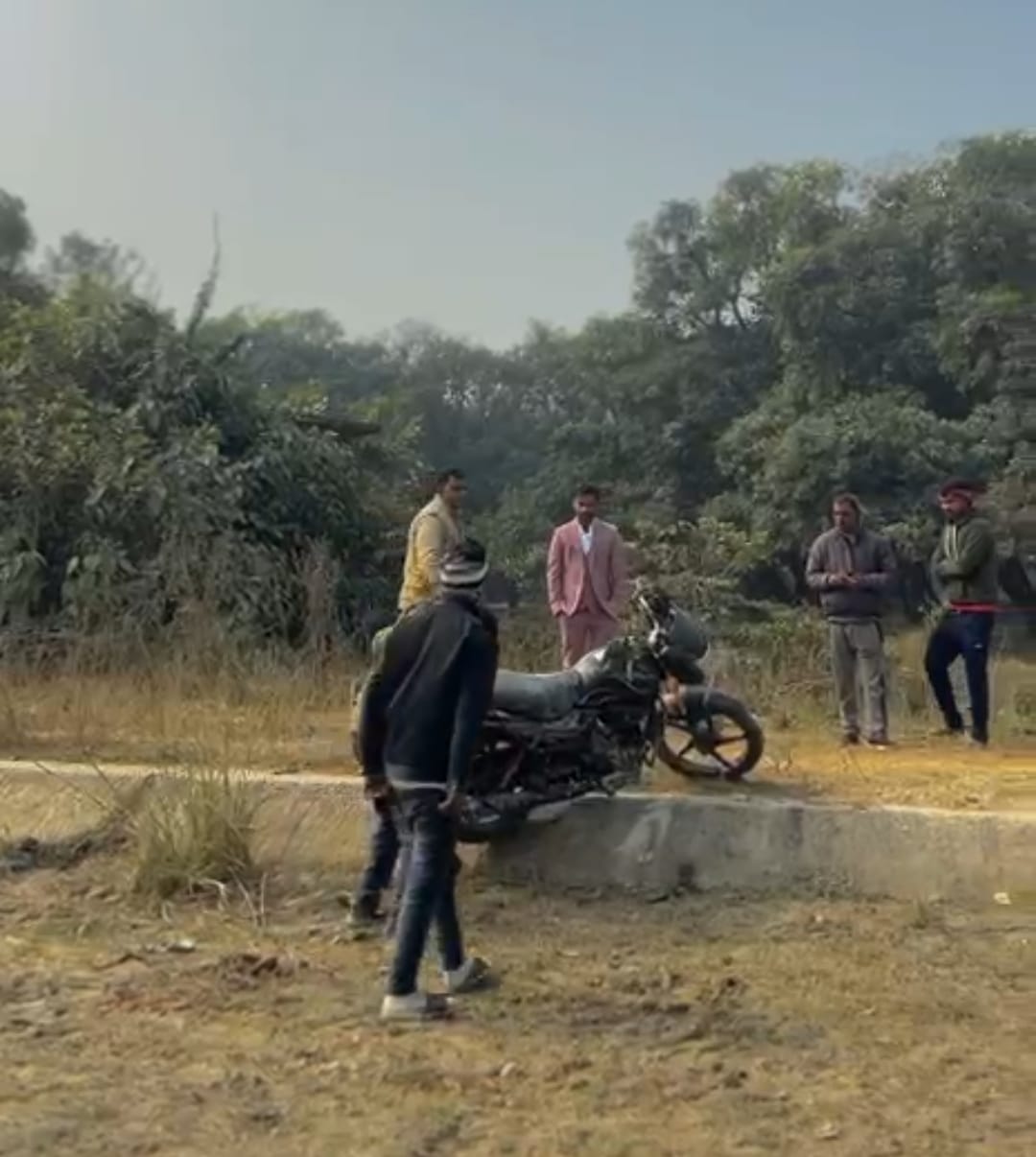 There was chaos after seeing the bike in the canal
