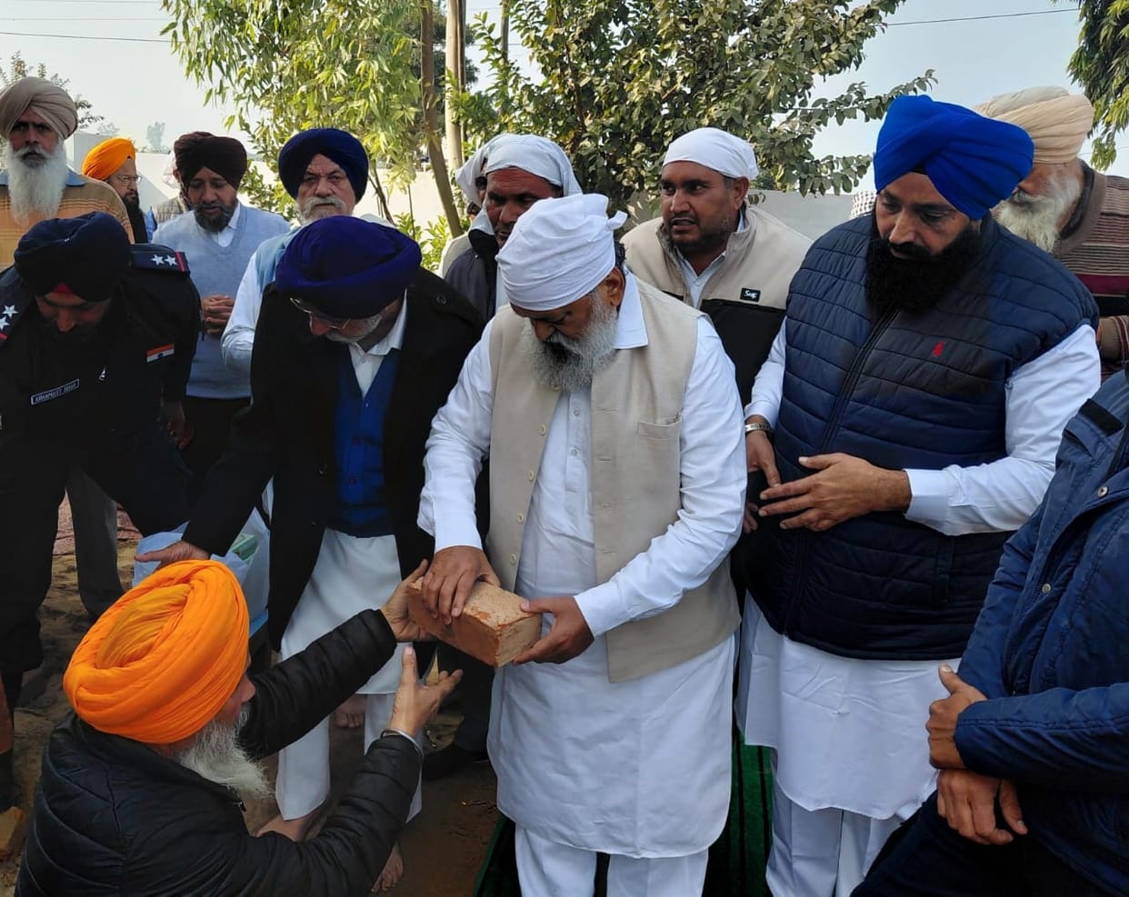 Foundation stone laid for the new building of Gurdwara Baj Sahib
