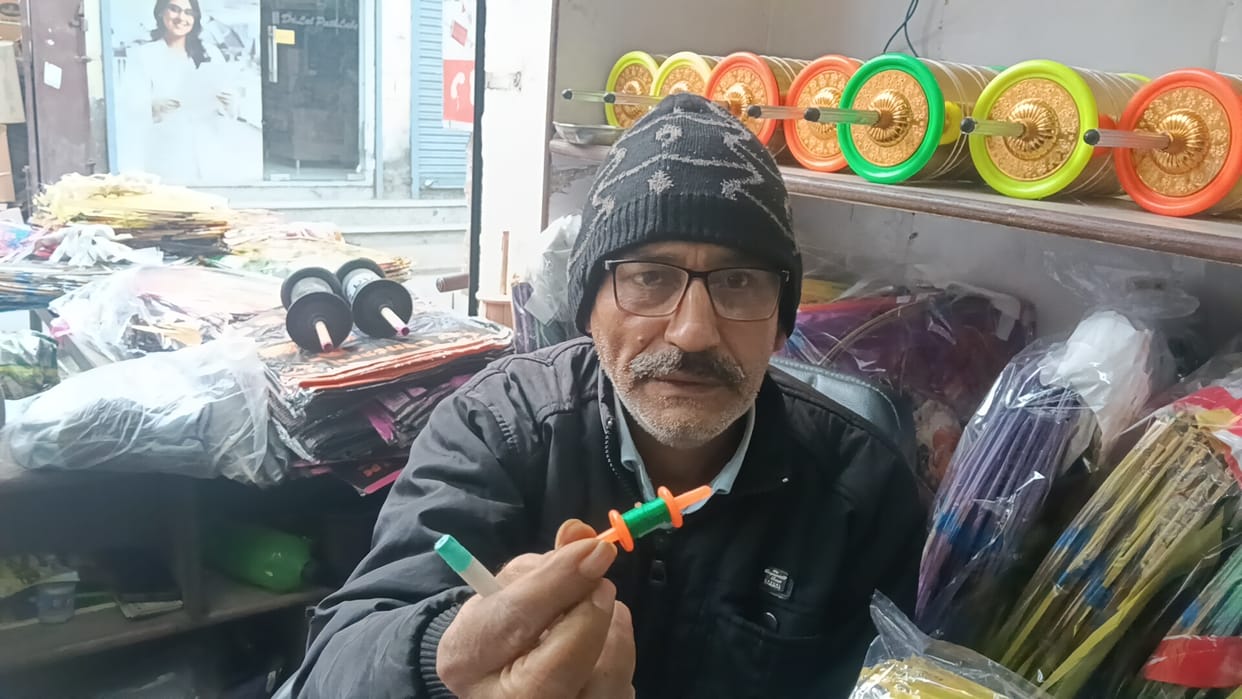 People are buying two-inch spinning wheels and kites for Lord Krishna.