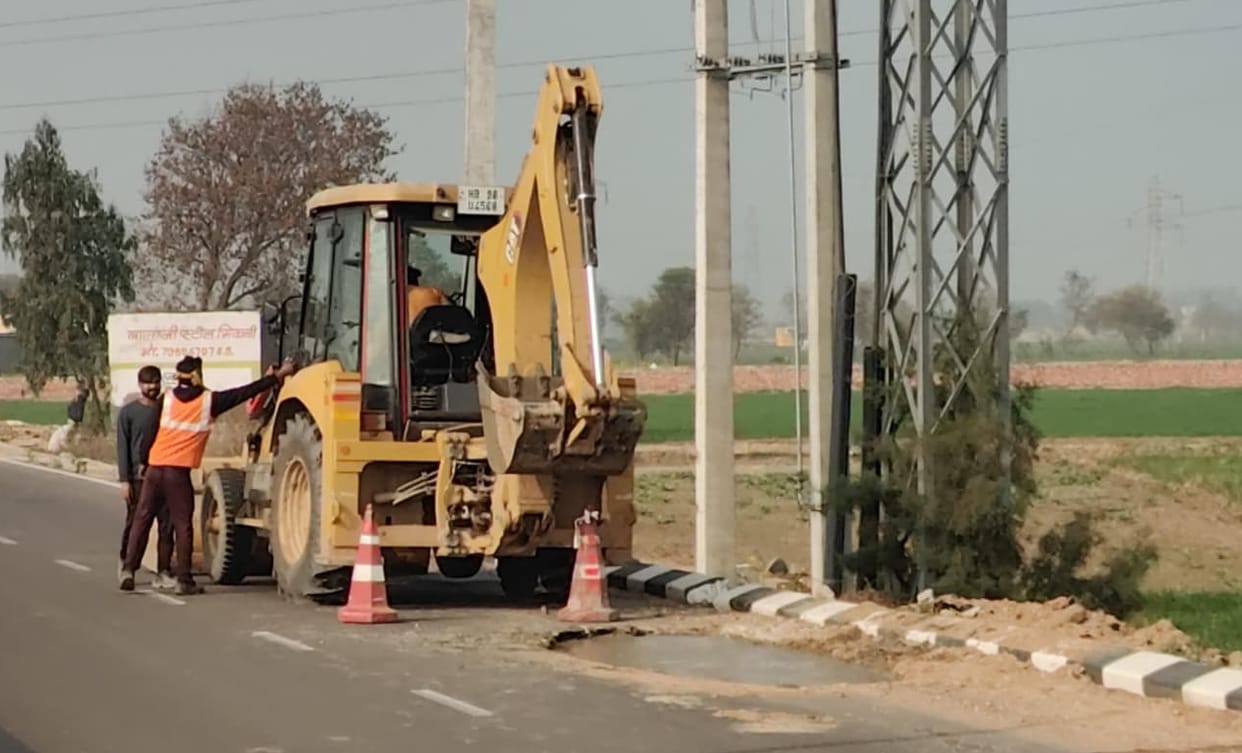 NHAI repairs Bhiwani-Hansi four-lane road after service lane caved in