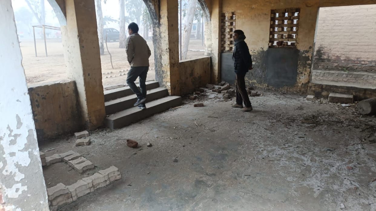 The rooms in the government school in Kandela village have become dilapidated.