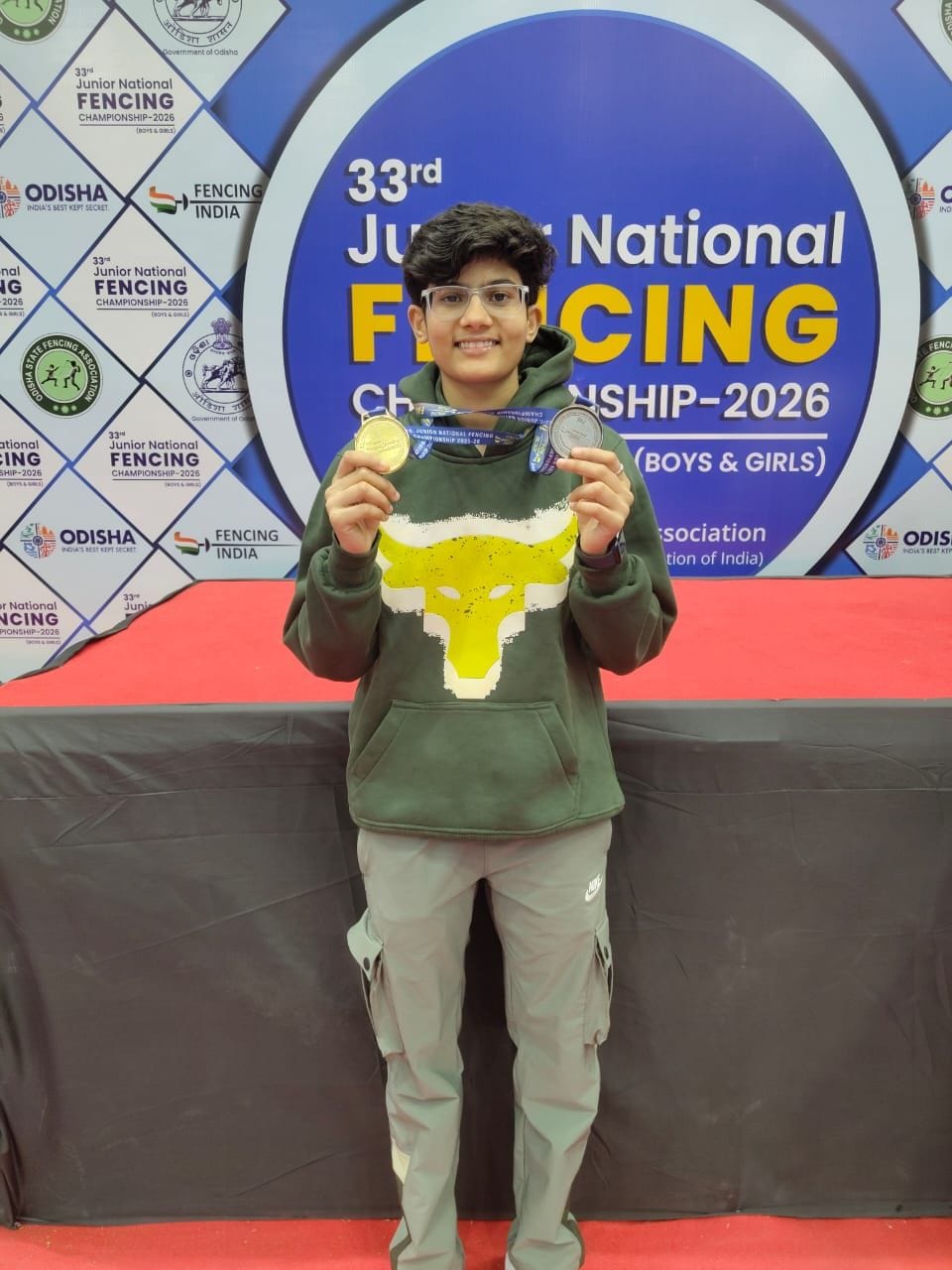 Prachi Saini won a gold and a bronze medal in the Junior National Fencing Championship.