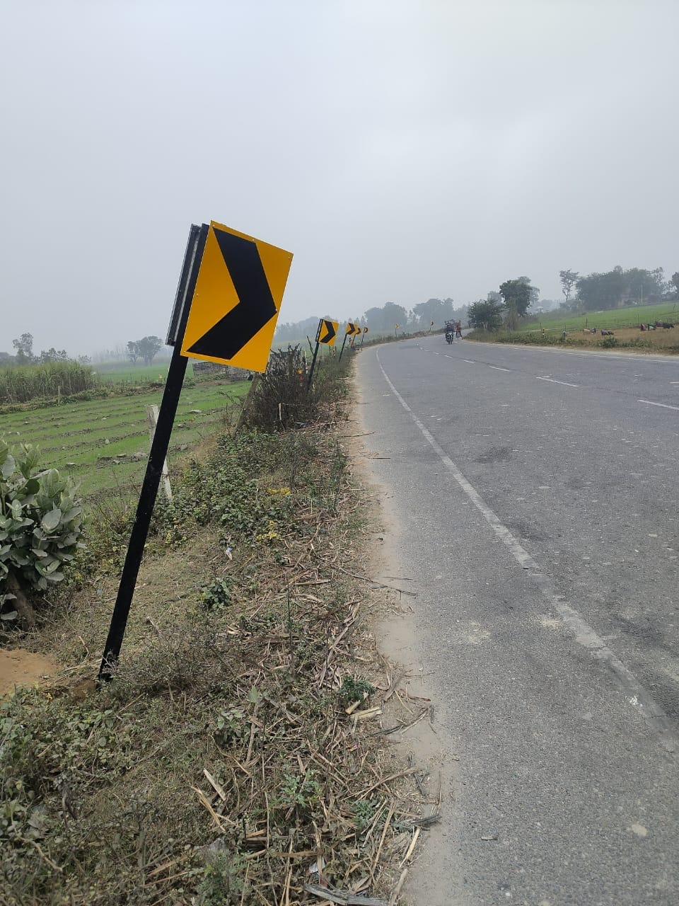 Radium indicator board installed on Lakhimpur-Bhira road