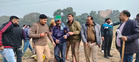 Ganganagar Housing Scheme: Police forcibly removed farmers from sit-in protest
