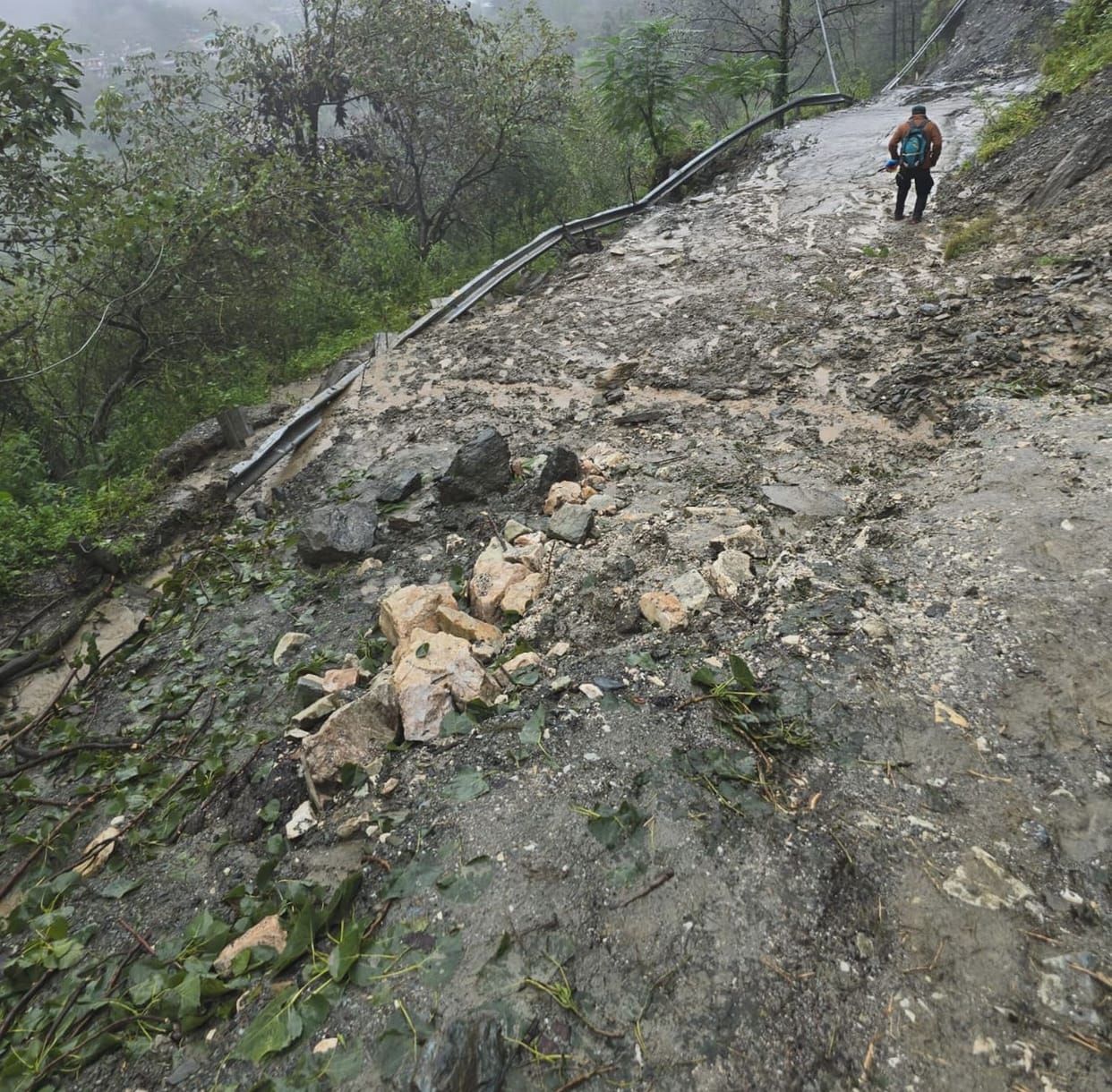Travelling on the dilapidated NH-305 is not without danger.