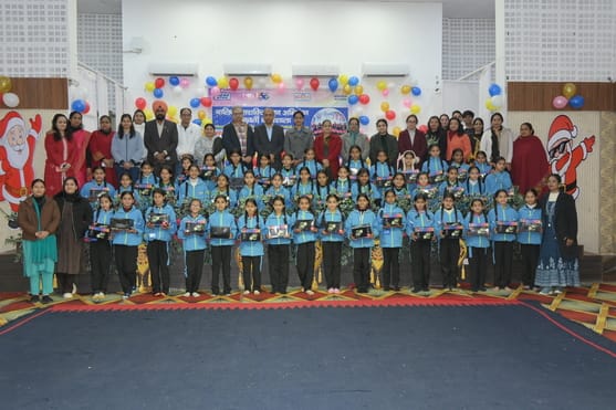 The girls enthralled the audience with their cultural performances including dance and music.