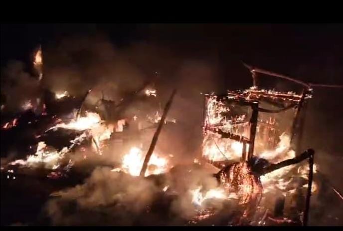 Household goods worth Rs 2 lakh burnt in a hut fire
