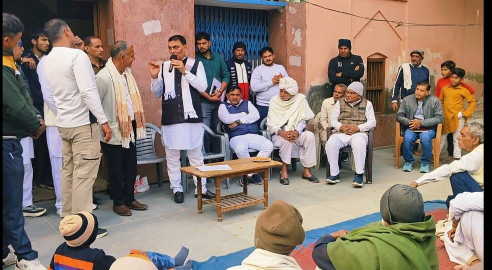 The MLA conducted a public outreach campaign in Jasaur Kheri.