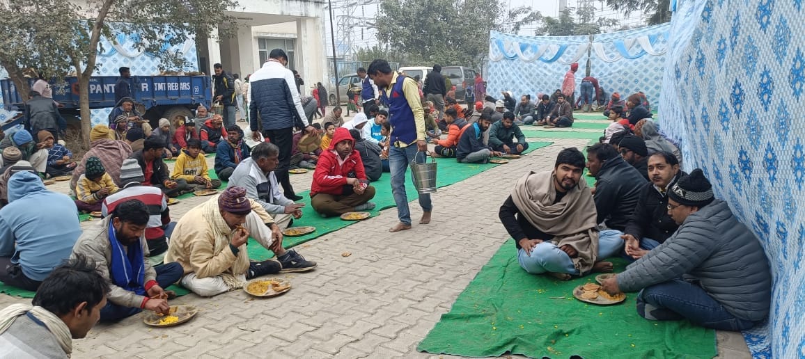 The annual community feast and devotional singing program were held at the electricity corporation office.