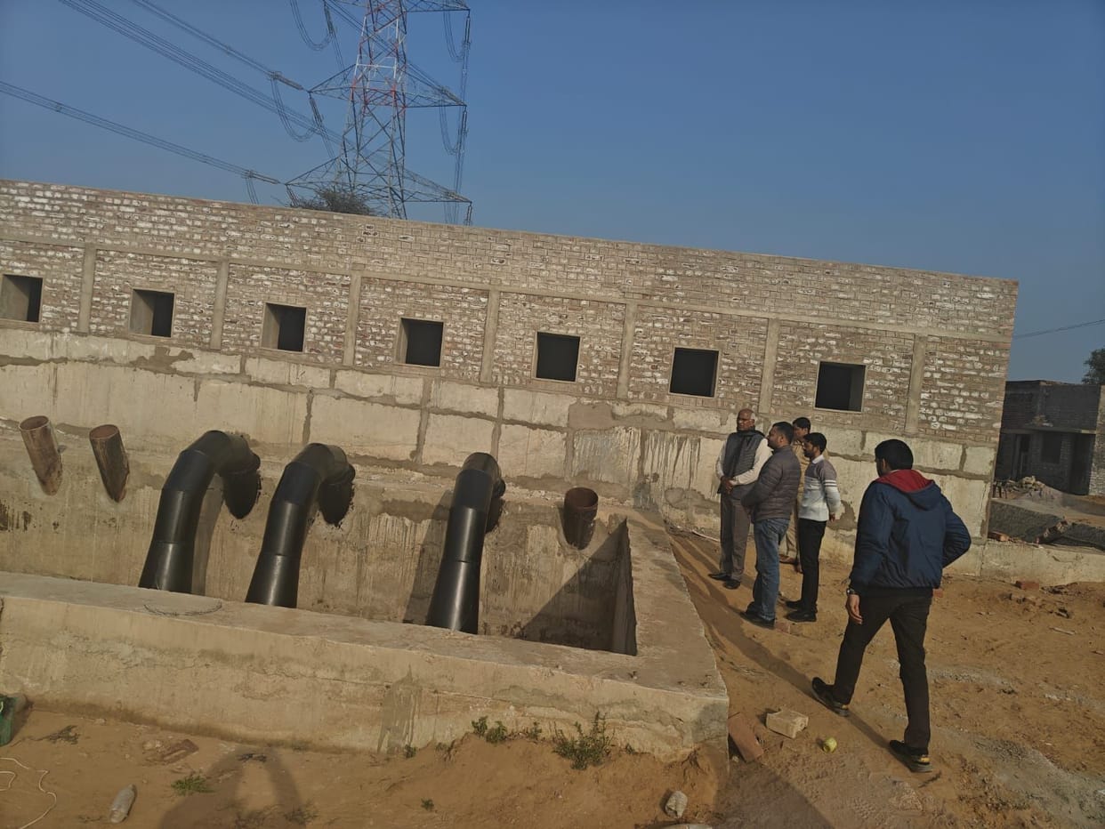 The MLA inspected the pump houses being constructed at several locations, including Gulawala.