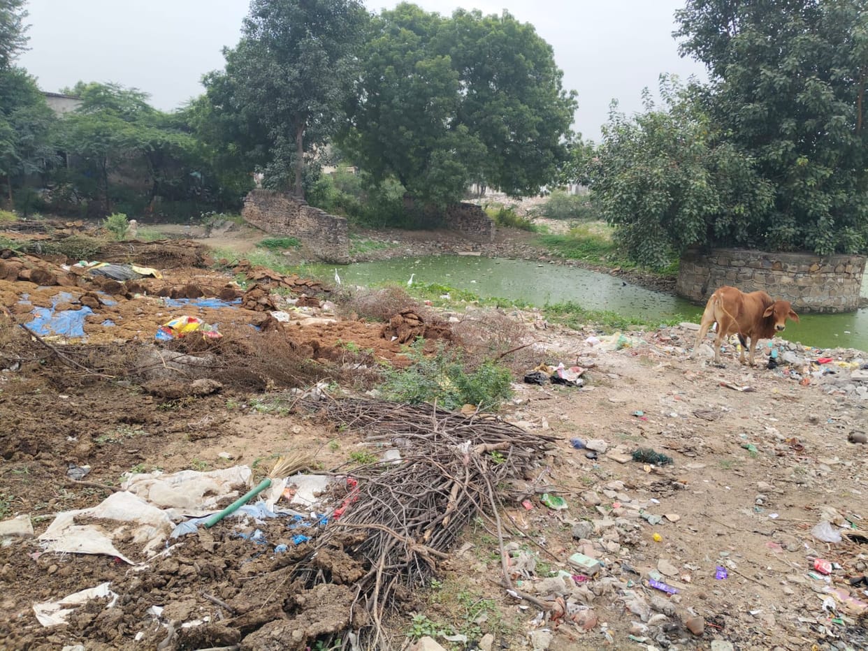 Ramtalai pond has been in a dilapidated condition for a long time