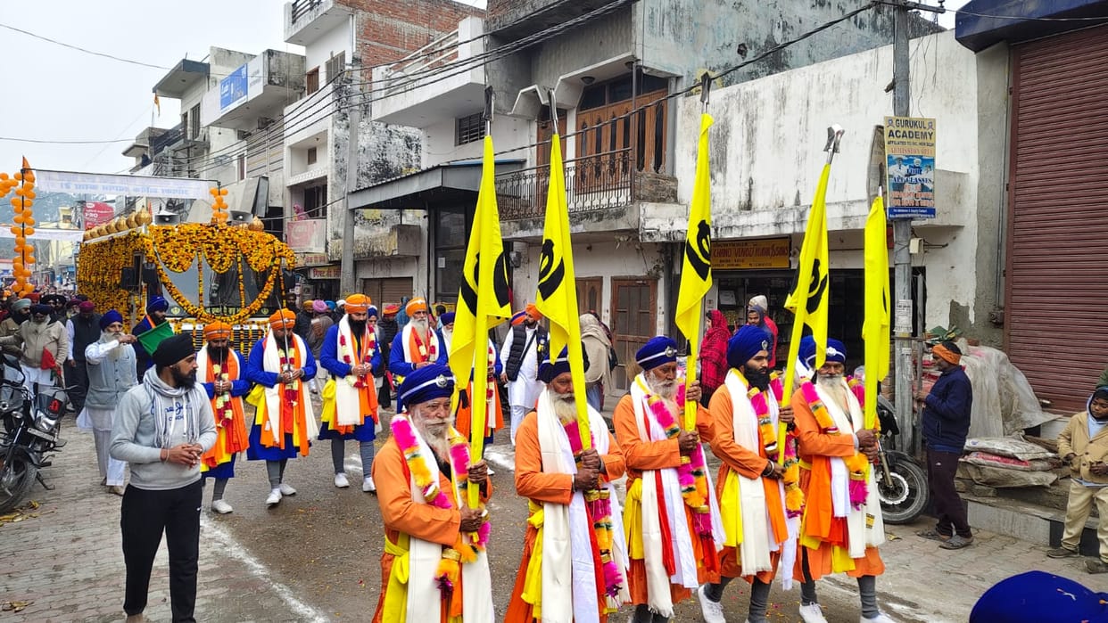 Nagar Kirtan organised on the occasion of Prakash Parv of Shri Guru Gobind Singh Ji