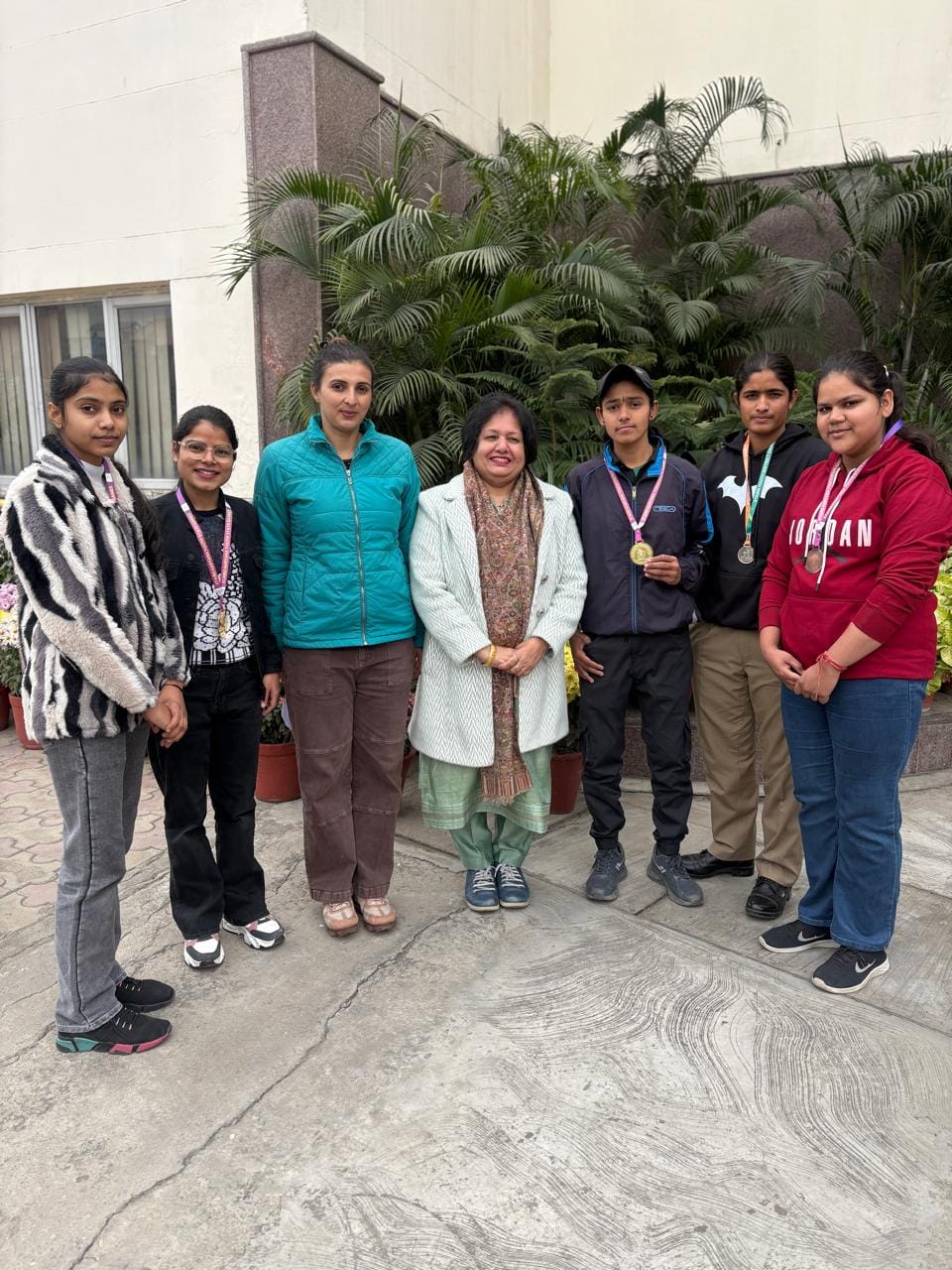 GVM girl students won 11 medals in the state level Taekwondo Championship.