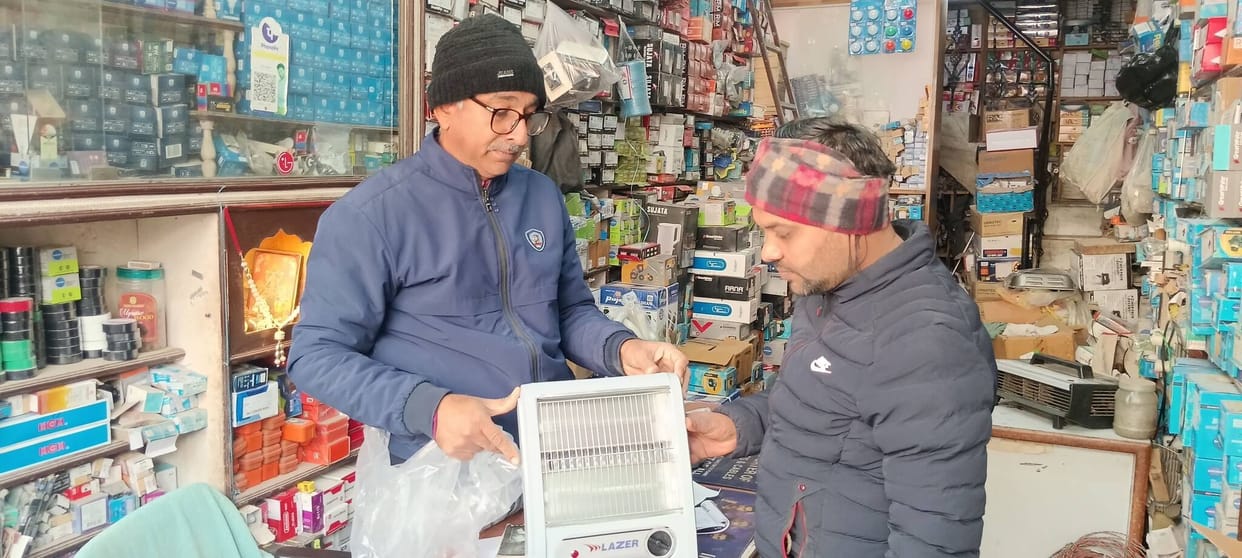 The falling temperatures have increased the demand for room heaters and hot air blowers.