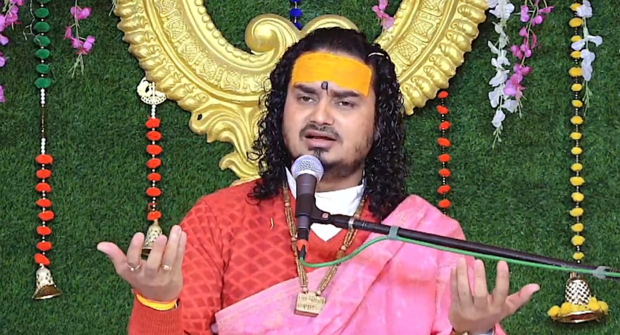 The story of Lord Krishna's birth was narrated.