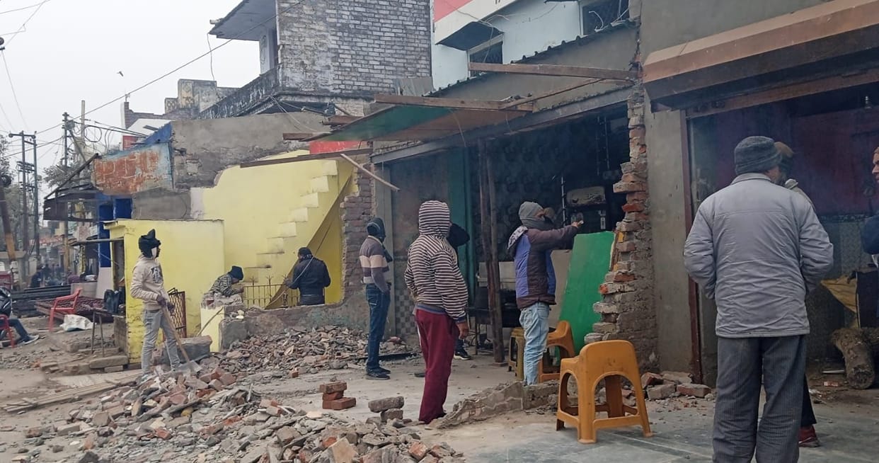 The railways issued another notice, and the occupants started demolishing the buildings.