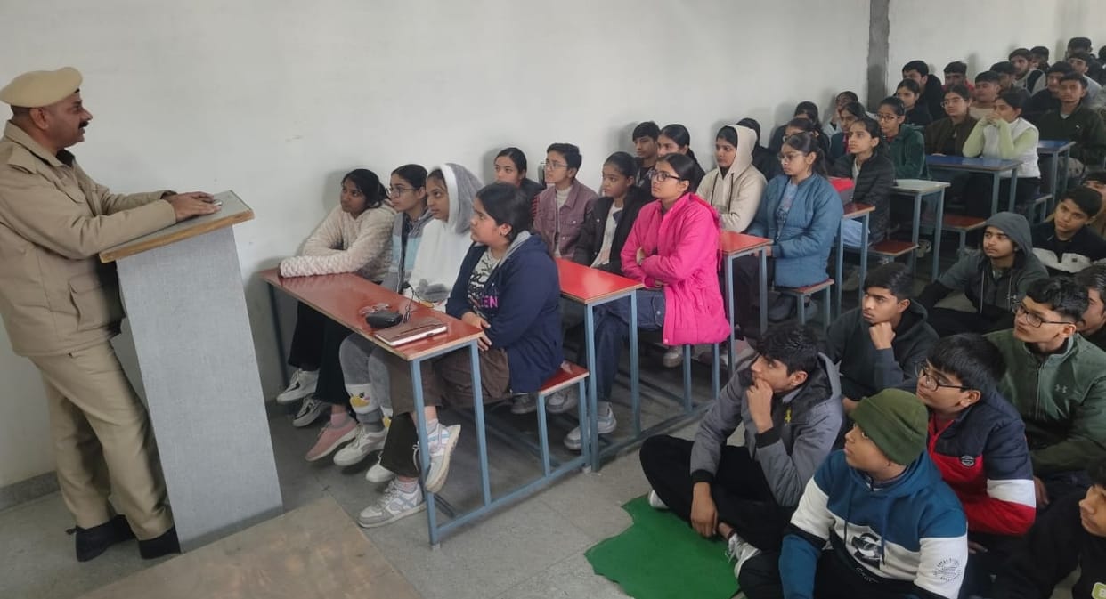 Students were made aware about cyber crime.