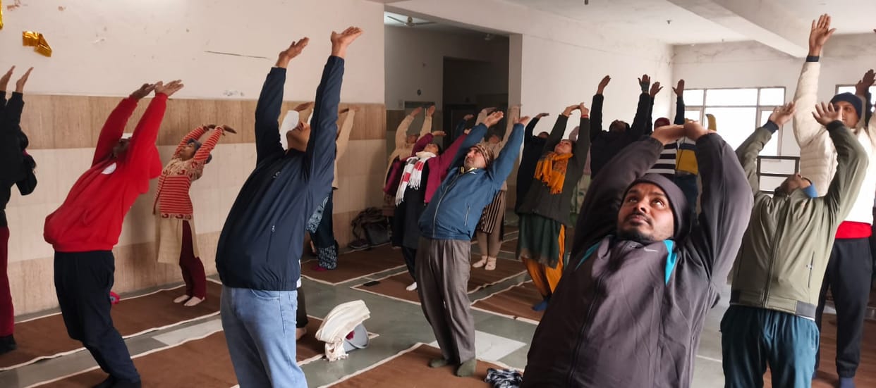 Yoga assistants were trained for the Surya Namaskar campaign.