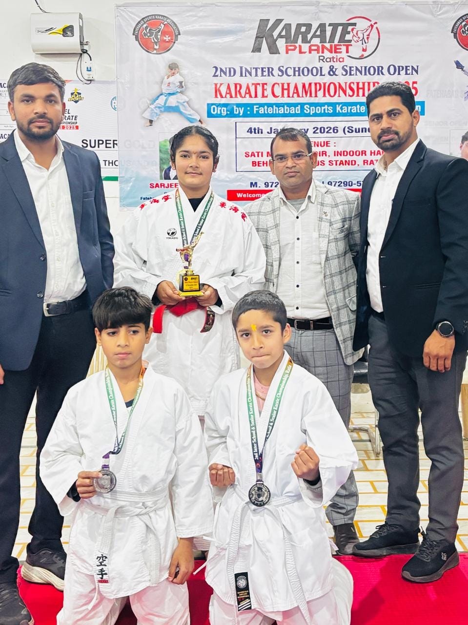 Mannat won the gold medal in the State Inter School Karate