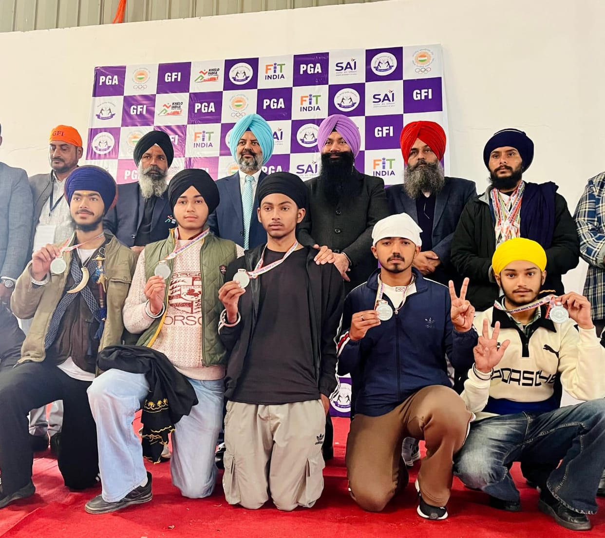 Amit won the silver medal in the National Gatka competition
