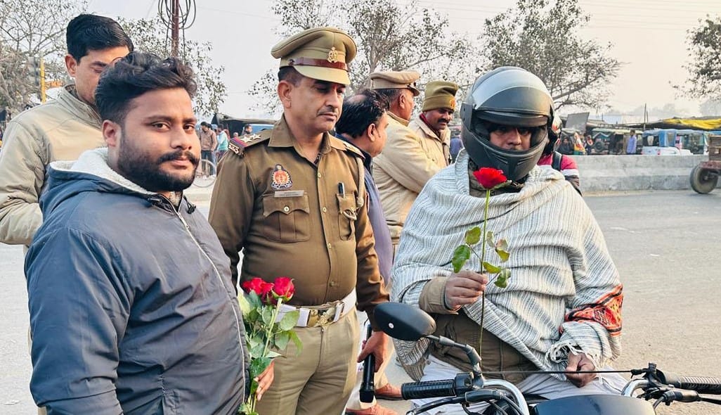 Those who followed the rules were presented with flowers.