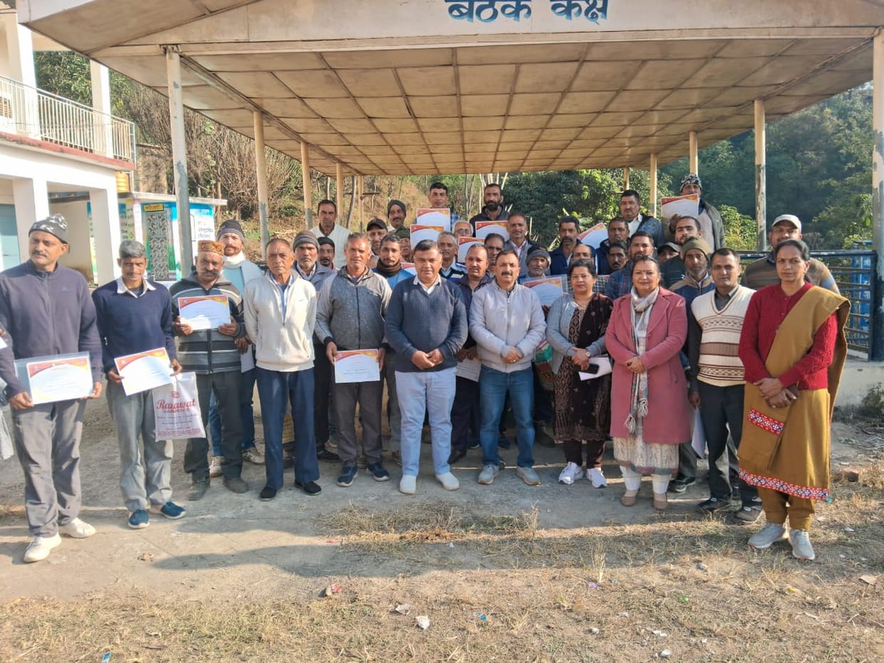 46 masons and workers were given training on safe building construction.
