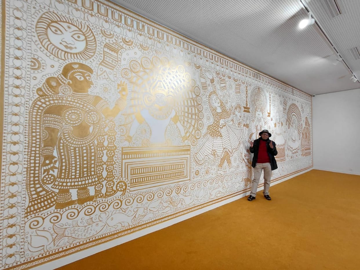 BHU professor creates mural depicting classical dances in Paris