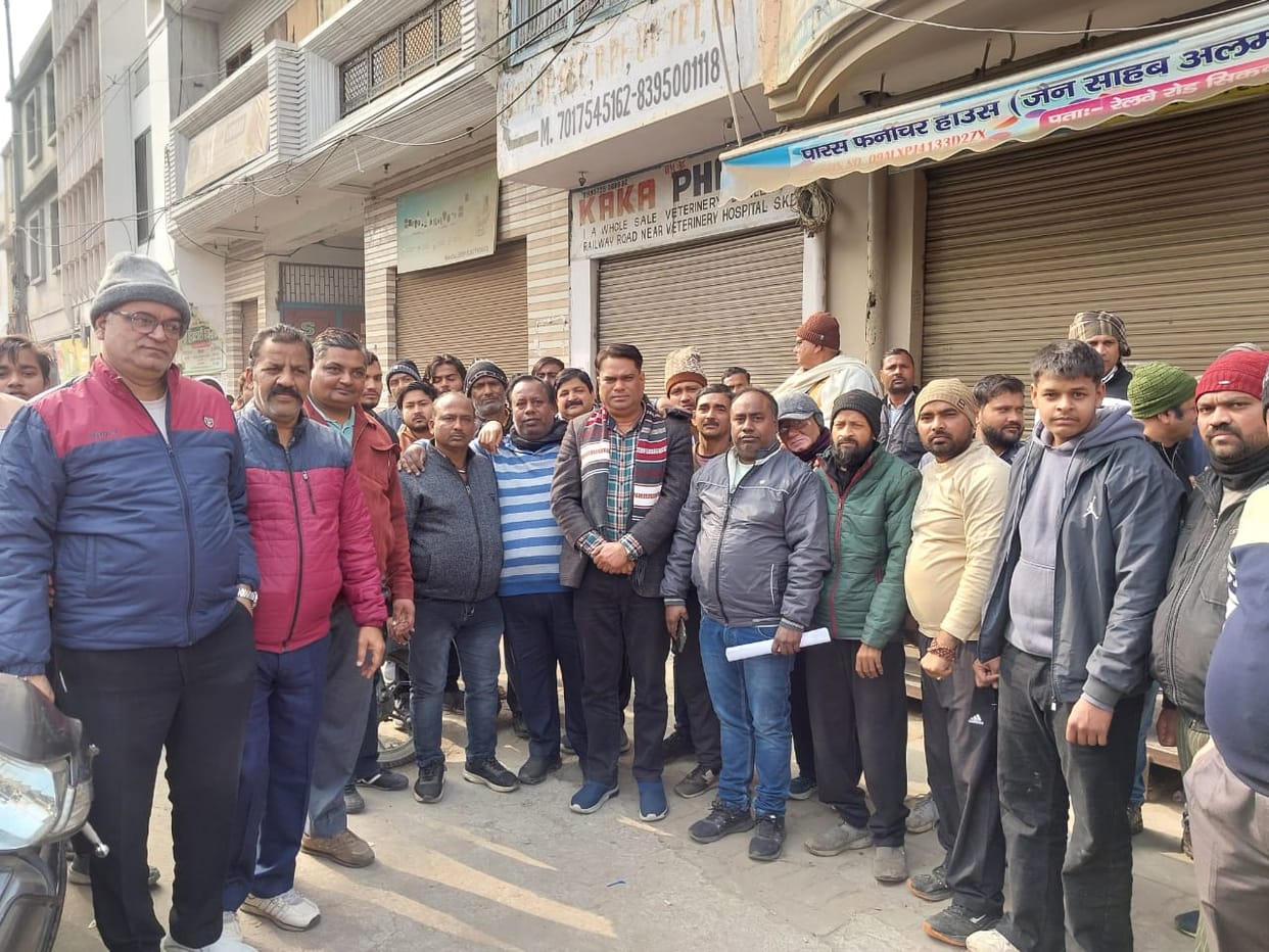 Traders closed their shops in protest against the notice.