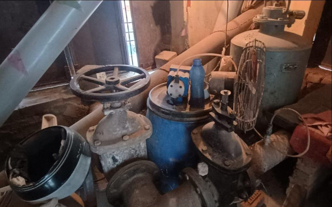 Chlorine dozers have been out of order for six months, and overhead tanks haven't been cleaned for a year.