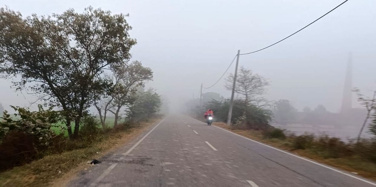 The morning was foggy, but the sunshine during the day provided relief from the cold.