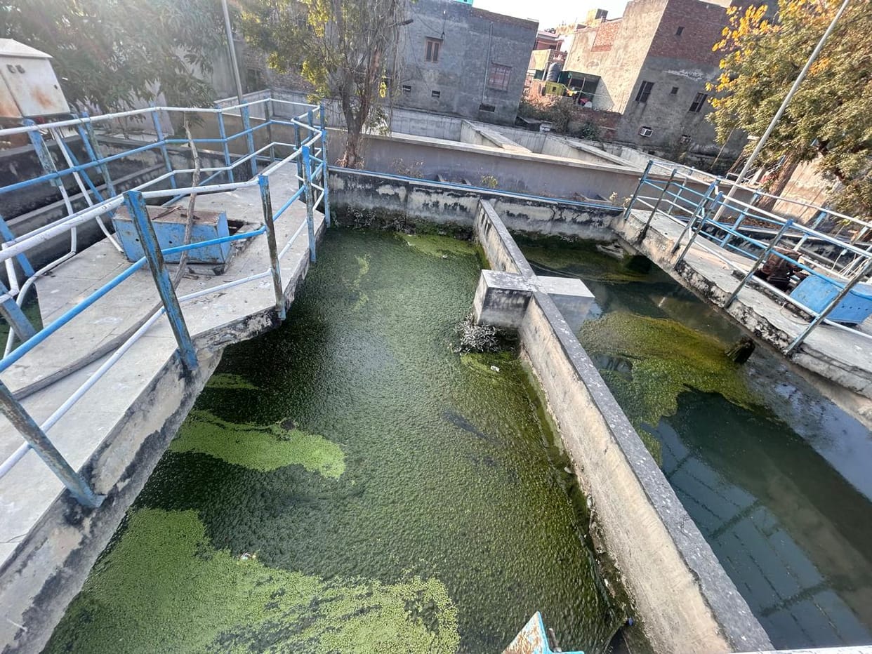How can we get clean drinking water when algae and silt have accumulated in the water treatment plant?
