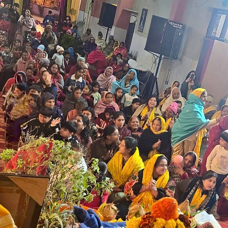 The Shrimad Bhagavat Katha conveyed the message of devotion and detachment.
