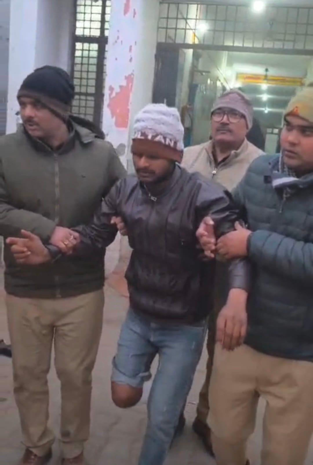 A cattle smuggler was arrested in an encounter, and raids are being conducted to apprehend two others.