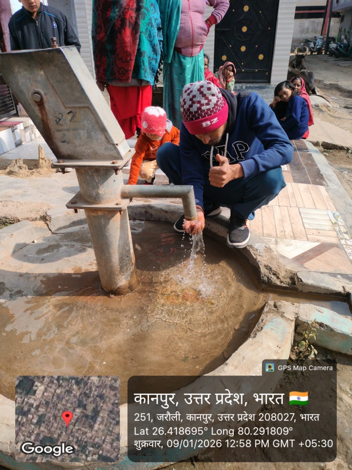 The hand pump giving contaminated water will be uprooted and a new boring will be done.